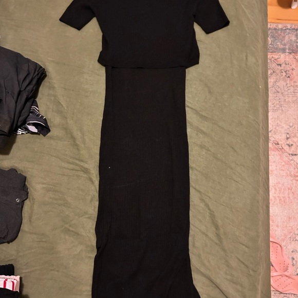 Seraphine Black maternity and nursing Maxi Dress - Picture 1 of 3
